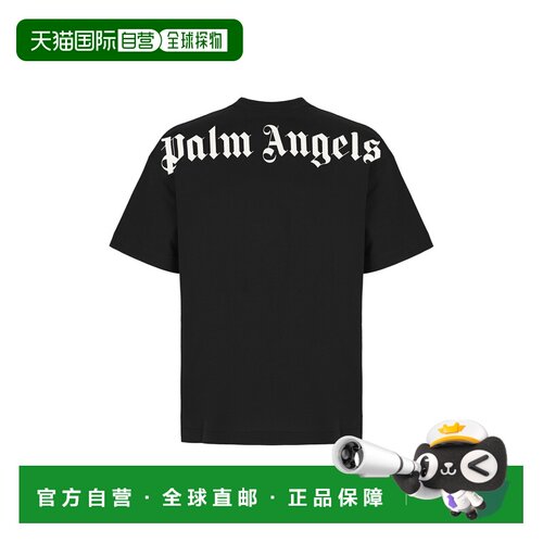 1h可退 香港直邮Palm Angels 棕榈天使 男士 黑色棉质T恤 PAMAA00