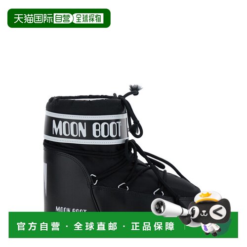 香港直邮moon boot 月亮靴 女士 ICON 低帮尼龙高科技面料黑色彩