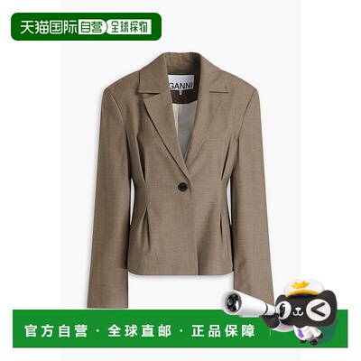 香港直邮GANNI 甘尼 女士 梭织西装外套 F8932861KALAMATA
