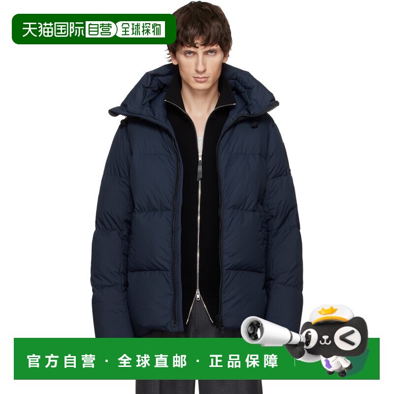 1h可退 香港直邮Canada Goose 加拿大鹅 男士 海军蓝黑标系列 Cro
