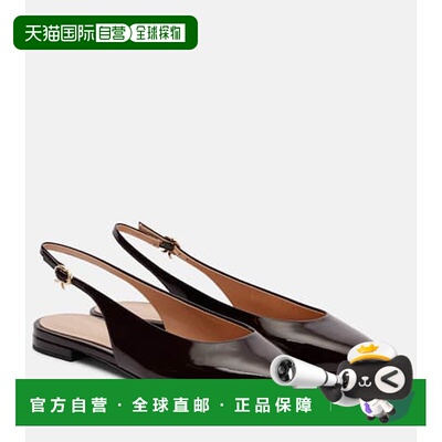 香港直邮Gianvito Rossi 吉安维托 罗西 女士 Robbie 皮质露跟平