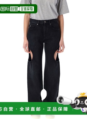 1h可退 香港直邮off-white 女士 腰带环牛仔裤 OWYA06AC99DEN002