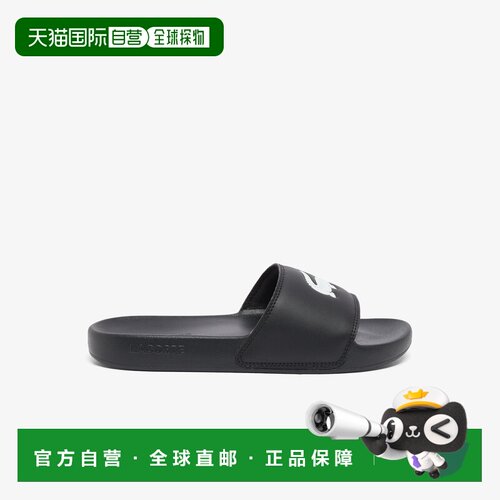 自营欧洲直邮Lacoste法国鳄鱼 Serve Slide 0.0女士黑色/白色EVA