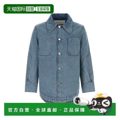1h可退 香港直邮Ami Paris 男士衬衫 UJK899DE0046480 SS2026 蓝