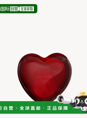 欧洲直邮YSL圣罗兰 YSLxBaccarat联名系列红色水晶心形摆件男女通