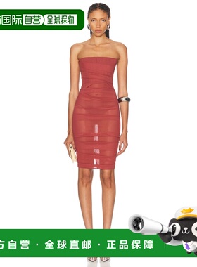 1h可退 香港直邮ALEX PERRY 女士 Power 网纱中长连衣裙 D1427RE2