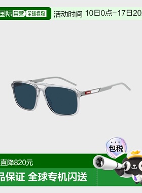 自营欧洲直邮Hugo Boss 男士灰色醋酸纤维配饰logo标识太阳镜