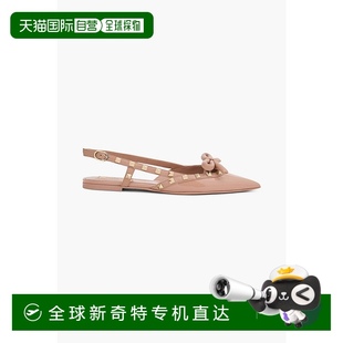 铆钉蝴蝶结漆皮露跟尖 1h可退 香港直邮Valentino 华伦天奴 女士