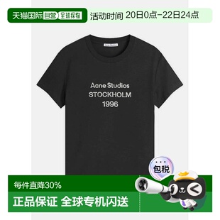 海外直邮Acne Studios1996系列圆领套头印花短袖T恤男女同款