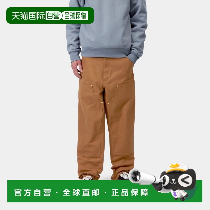 自营欧洲直邮Carhartt WIP 男士卡其棕色棉质双膝工装裤休闲裤图片