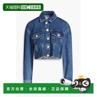 香港直邮Sandro 女士 短款精饰牛仔布夹克 SFPBL00851外套