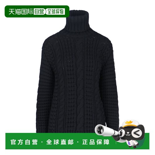 1h可退 香港直邮moncler 女士 MONCLER GENIUS 黑色毛线衫 4039F0