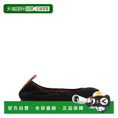 1h可退 香港直邮Lanvin 朗雯 女士 芭蕾舞鞋 black黑色 舒适时尚