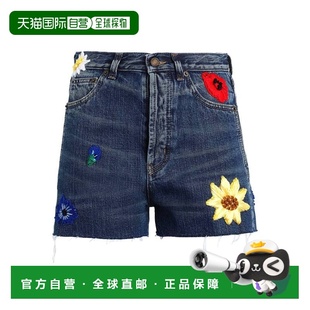 女士 圣罗兰 牛仔短裤 blue蓝色 香港直邮Saint 舒适时尚 Laurent