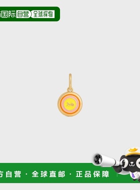 欧洲直邮CELINE（赛琳）Sulky Celine 珐琅镀金黄铜吊坠