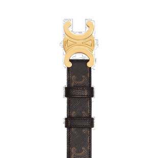 自营1h可退 欧洲直邮CELINE赛琳 TRIOMPHE中号25mm帆布皮带情人节