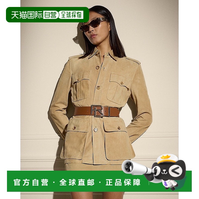 自营欧洲直邮RalphLauren拉夫劳伦 Gabbie 小羊皮夹克