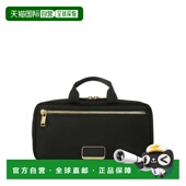 自营欧洲直邮Tumi途明 Voyageur女士黑色 金色尼龙拉链开合小号化