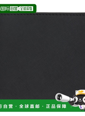 1h可退 香港直邮BOSS 波士 男士 黑色 Foil Logo 钱包 50536727