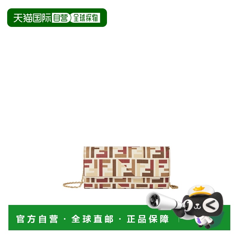 香港直邮Fendi Fendi Roma Continental 链条钱包 8M0365AV1Y拉链