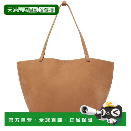 自营欧洲直邮THE ROW Park Tote Three女士榛木色小牛皮双提手托