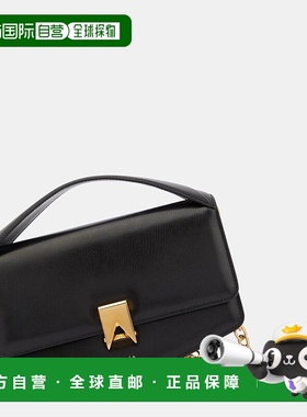 1h可退 香港直邮Alaia 女士 Le Papa 中号皮革斜挎包 black黑色