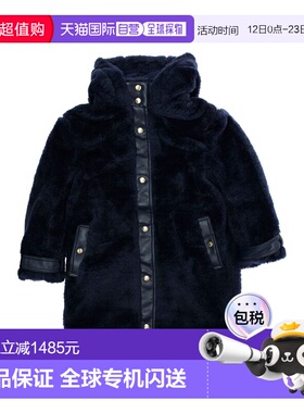 1h可退 香港直邮Chloe 蔻依 女童 Coat Fixed and Front 蓝色襟闭
