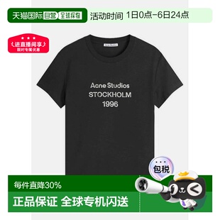 T恤男女同款 Studios1996系列圆领套头印花短袖 海外直邮Acne