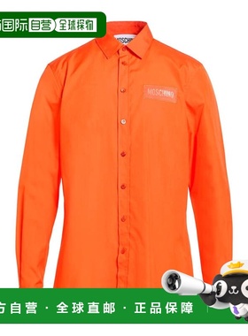 香港直邮Moschino 莫斯奇诺 男士 纯色衬衫 orange橙色 舒适时尚