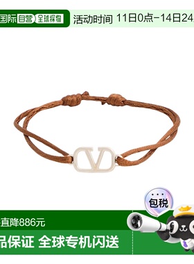 1h可退 香港直邮valentino 华伦天奴 男士 手链 brown棕色 舒适时