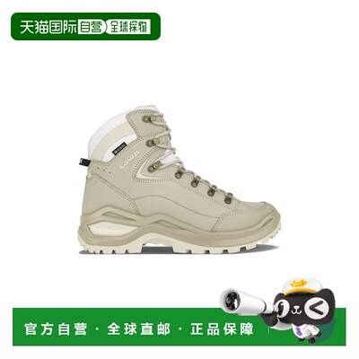 自营欧洲直邮Lowa Renegade女士香槟色/奶白色皮革防水中帮徒步鞋