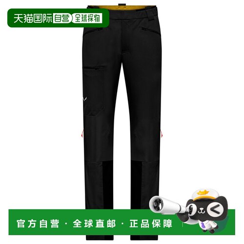 欧洲直邮SALEWA 男士户外软壳裤 0074602BLACKOUT【付后1h可退】