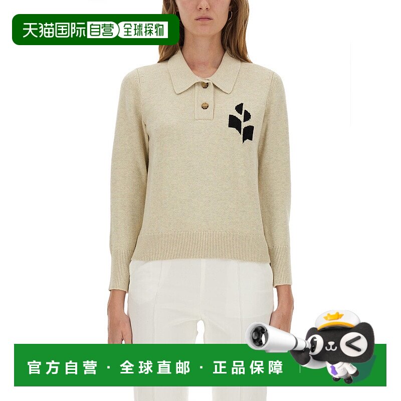 1h可退 香港直邮ISABEL MARANT 女士 带LogoPolo衫 PU0314FAA1X05