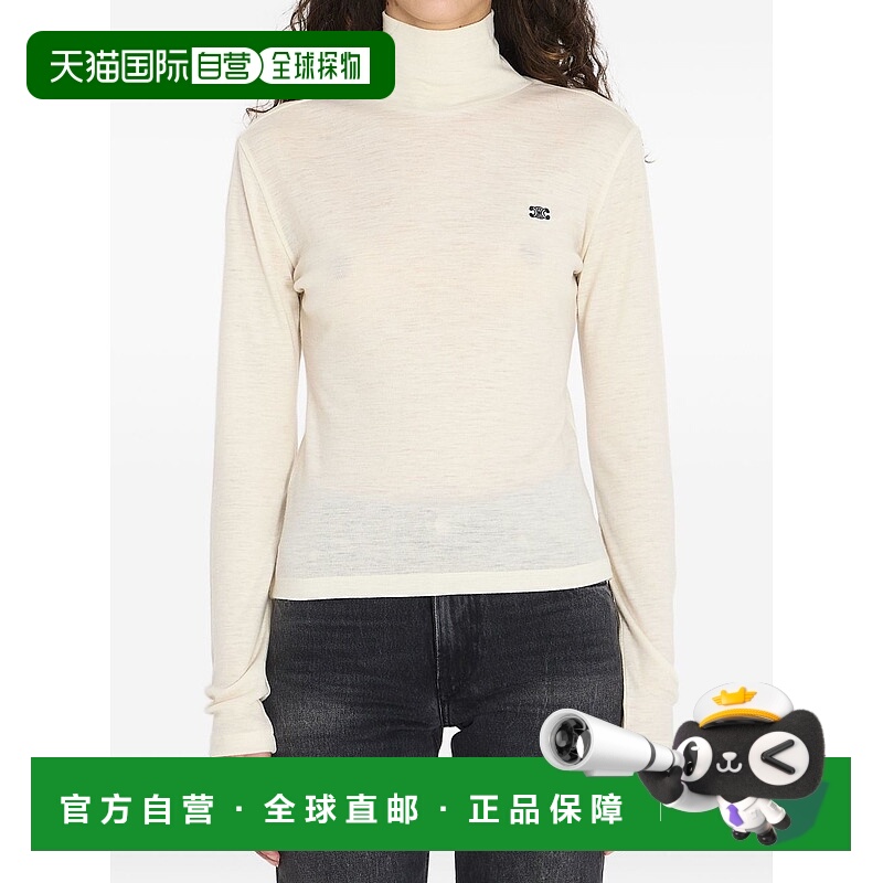香港直邮Celine 思琳 女士 刺繡 Logo 高領上衣 RX0C40U39