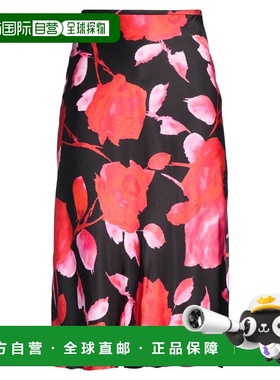 1h可退 香港直邮Blumarine 蓝色情人 女士 中长半身裙 black黑色