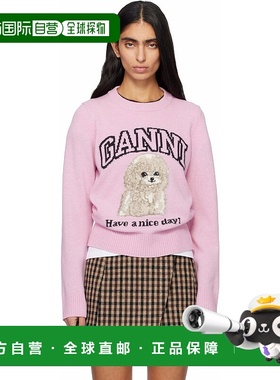 1h可退 香港直邮GANNI 甘尼 女士 粉色 Poodle 毛衣 K2499针织