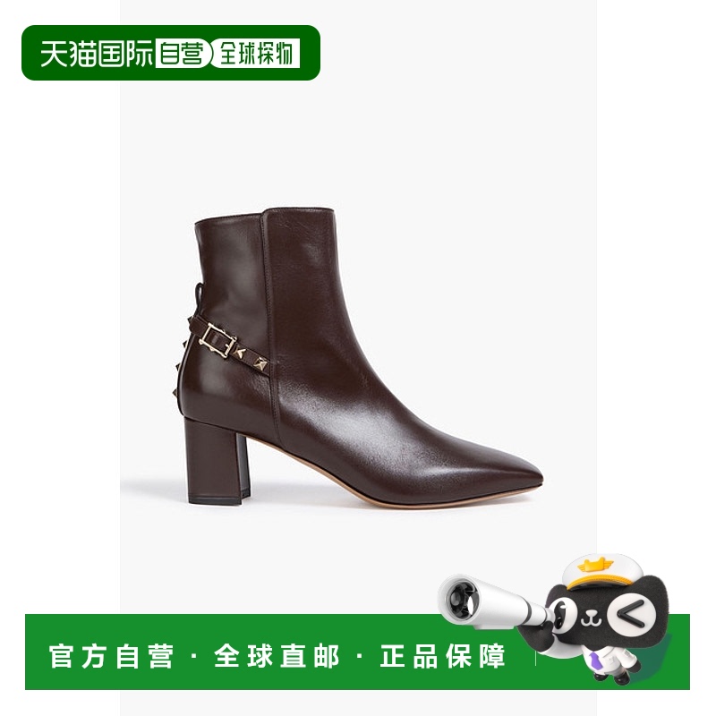 1h可退 香港直邮Valentino 华伦天奴 女士 铆钉皮质短靴 W2S0FJ2N