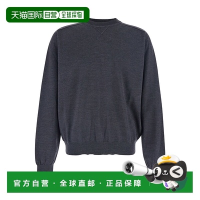 1h可退 香港直邮Jacquemus 男士 Sweater 灰色水手领后Logo美利奴