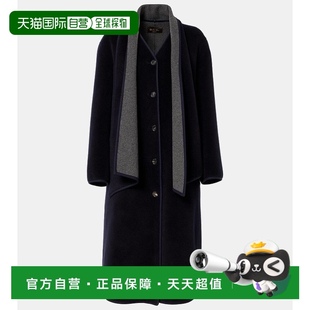 Gladwin 香港直邮Loro 女士 Piana 围巾领羊毛真丝大衣 诺悠翩雅