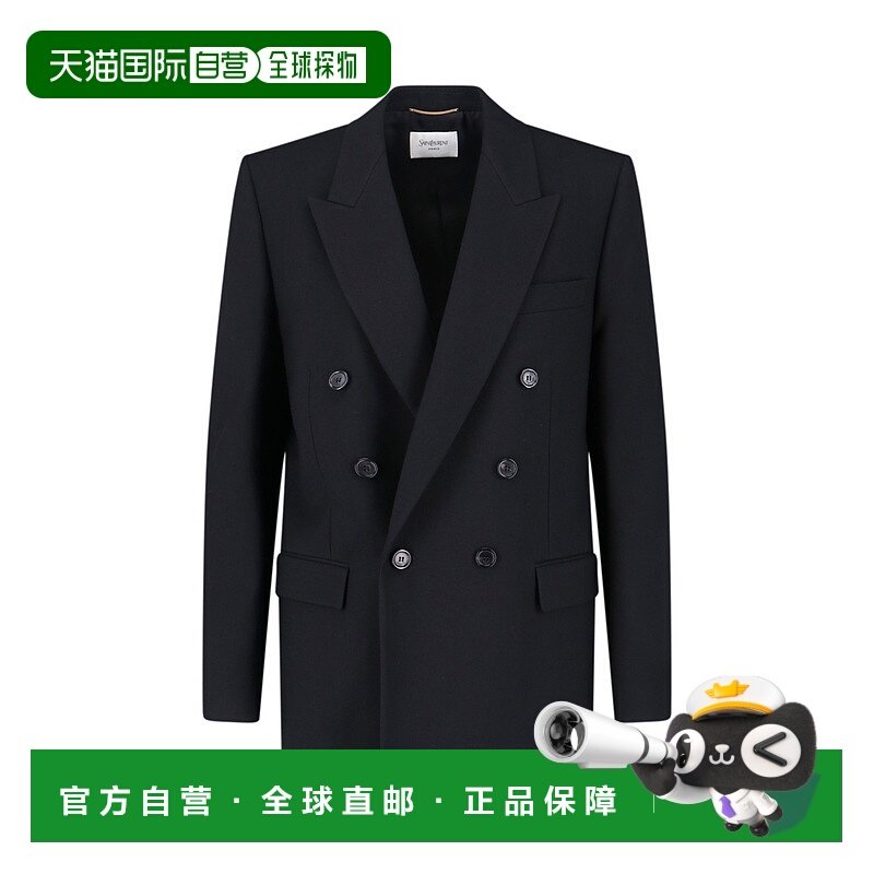 1h可退 香港直邮Saint Laurent 圣罗兰 女士 双排扣西装外套 8433,女装/女士精品,短外套,淘宝优惠券,粉丝福利购,淘宝优惠卷