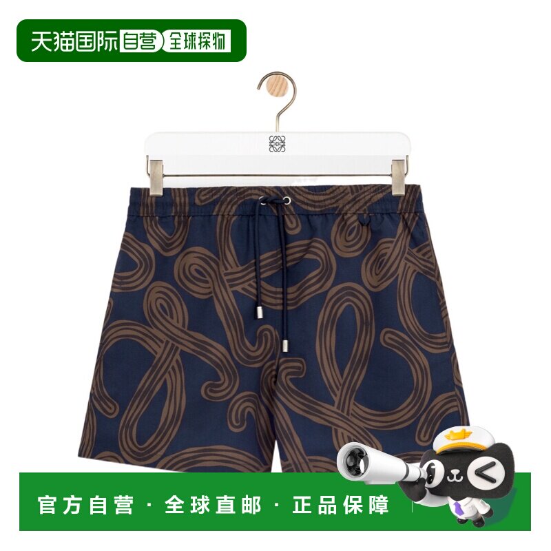 香港直邮LOEWE 男士短裤 H616486X444042 CO 花色 抽绳泳裤