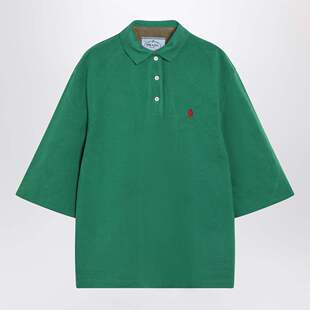 凸纹布套头上衣 香港直邮Prada camouflage Green 普拉达 女士