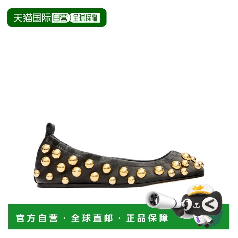 1h可退 香港直邮女士 Belna 铆钉皮革芭蕾平底鞋 25FW,女鞋,浅口单鞋,淘宝优惠券,粉丝福利购,淘宝优惠卷