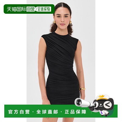 1h可退 香港直邮AGOLDE 女士 Ester 扭纹连衣裙 black黑色 舒适时