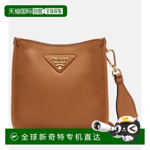 香港直邮Prada 女士 1h可退 普拉达 舒适 迷你皮革肩包 brown棕色