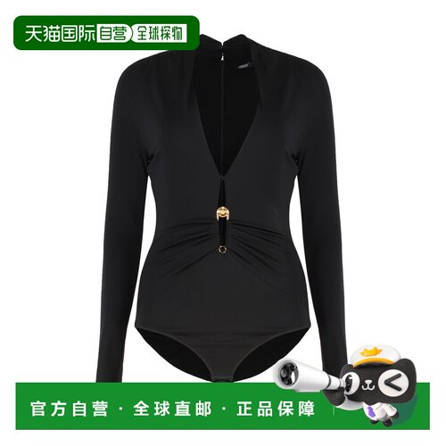 1h可退 香港直邮VERSACE 女士T恤 10210181A144751B000 AW2025 黑