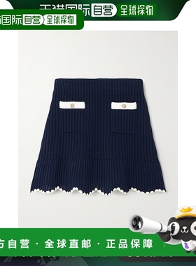 1h可退 香港直邮Self-Portrait 女士 针织迷你半身裙 PF24131SKBL