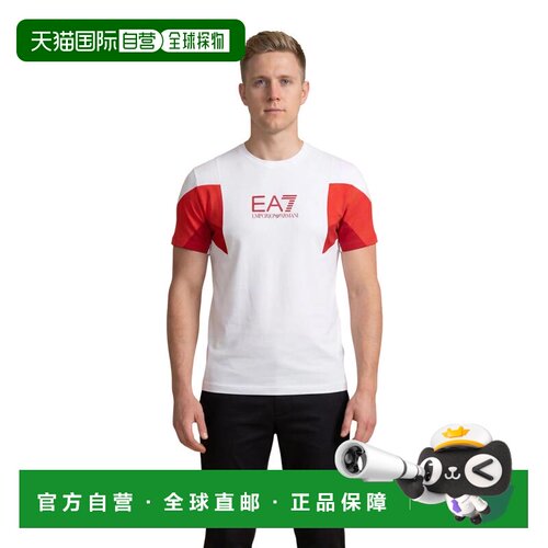 香港直邮EA7 男士户外T恤 7M001603AF12503U0002 SS2026 白色