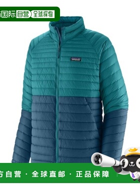 自营欧洲直邮PATAGONIA ALPLIGHT DOWN男士藏蓝色尼龙拉链羽绒服