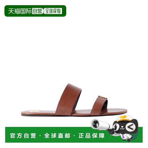 1h可退 香港直邮Saint Laurent Babylone 缀饰皮革拖鞋 860809DWE